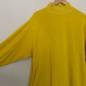 Aerie Mock Neck Pullover Sweatshirt‎ Womens Medium Oversized Pockets CozyCore